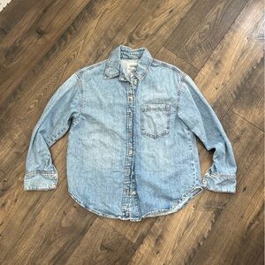 Dynamite Denim Shirt in Light Blue